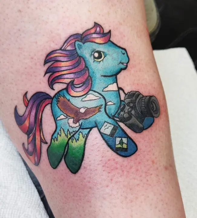 Vintage pony with camera by Michelle Nordeen